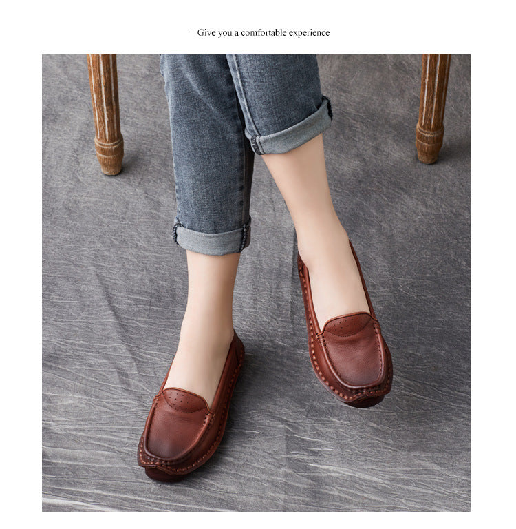 Loafers Shoes for Women Comfortable Soft Soled Leather Handmade