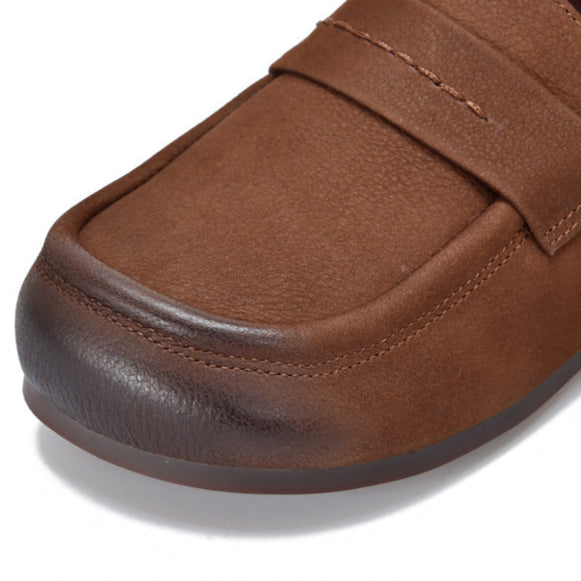 Women's Handmade Genuine Leather Casual Loafers Walking Shoes