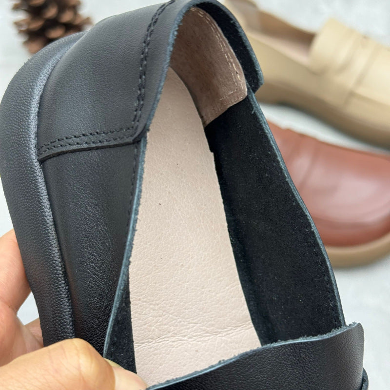 Women's Handmade Leather Flat Casual Loafers