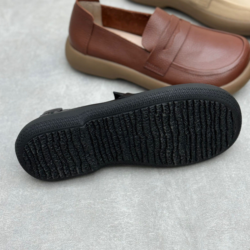 Women's Handmade Leather Flat Casual Loafers