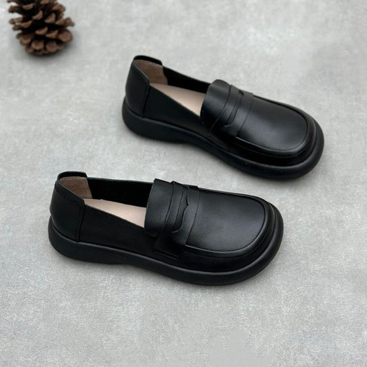 Women's Handmade Leather Flat Casual Loafers